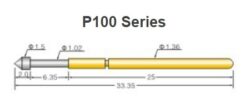 P100-B with R100-SC - P100-B with R100-SC: Prfsonde 30mm + Einpunktkopf 30